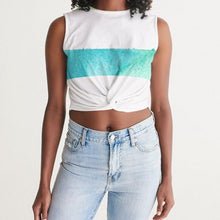 Load image into Gallery viewer, BUDHA STRIPES Twist-Front Tank
